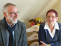 Klassentreffen 2013<br/>v. li. Günter Wagner, Marlis Hapke (geb. Camehl)